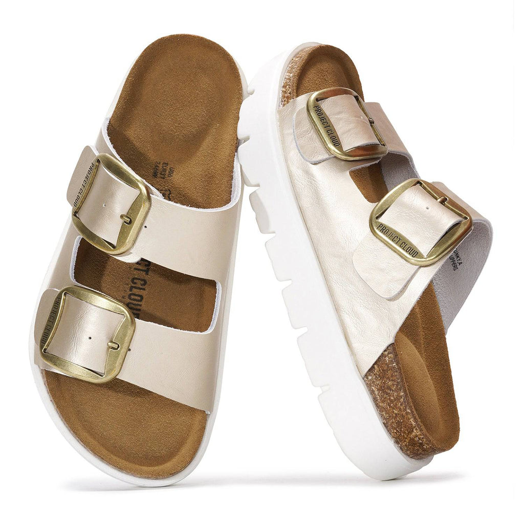 Greece Chunky | Sandalias de Plataforma de Cuero Genuino | Plantilla Plush | Antideslizantes