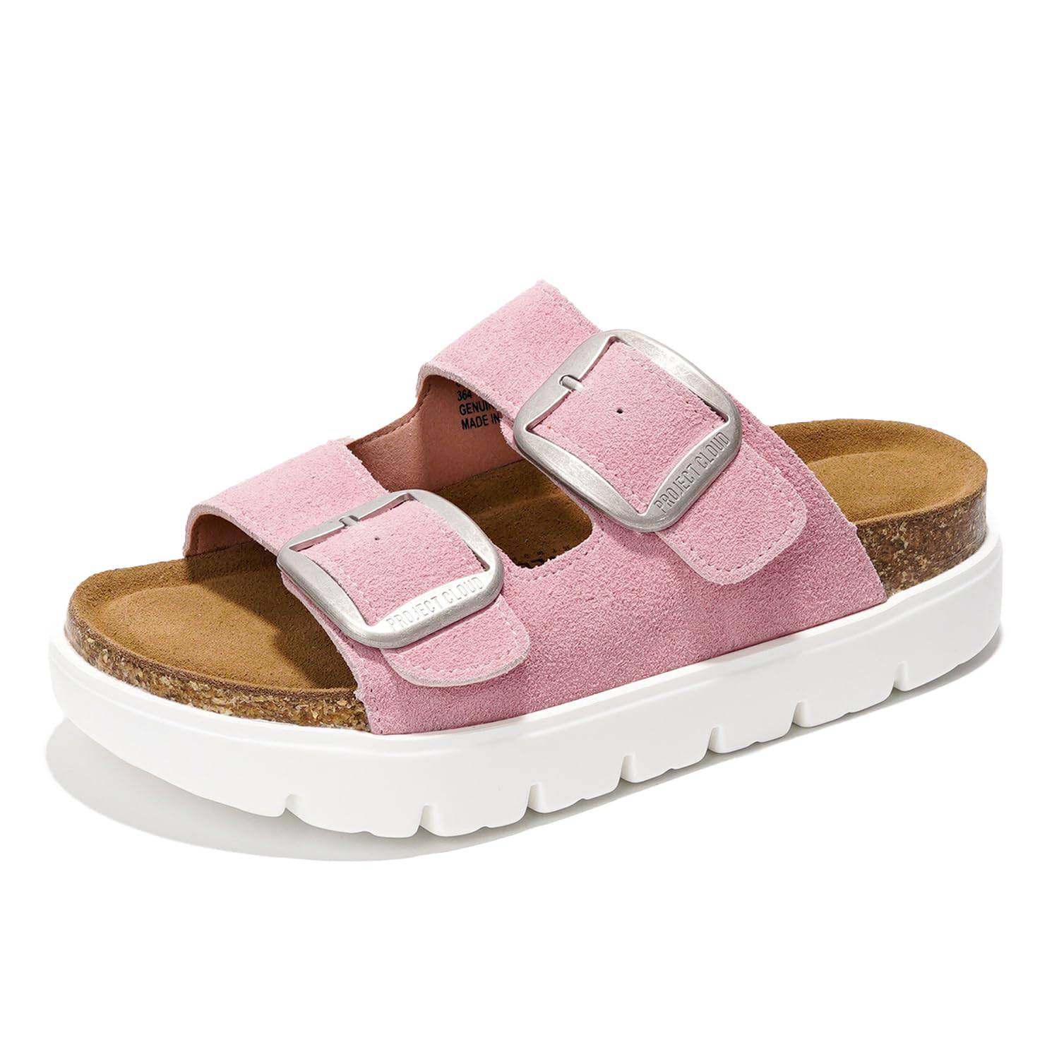 Greece Chunky | Sandalias de Plataforma de Cuero Genuino | Plantilla Plush | Antideslizantes