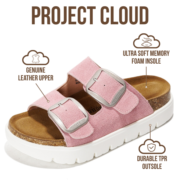 Greece Chunky | Sandalias de Plataforma de Cuero Genuino | Plantilla Plush | Antideslizantes