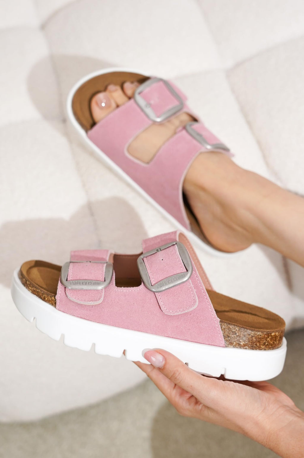 Greece Chunky | Sandalias de Plataforma de Cuero Genuino | Plantilla Plush | Antideslizantes