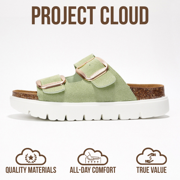 Greece Chunky | Sandalias de Plataforma de Cuero Genuino | Plantilla Plush | Antideslizantes