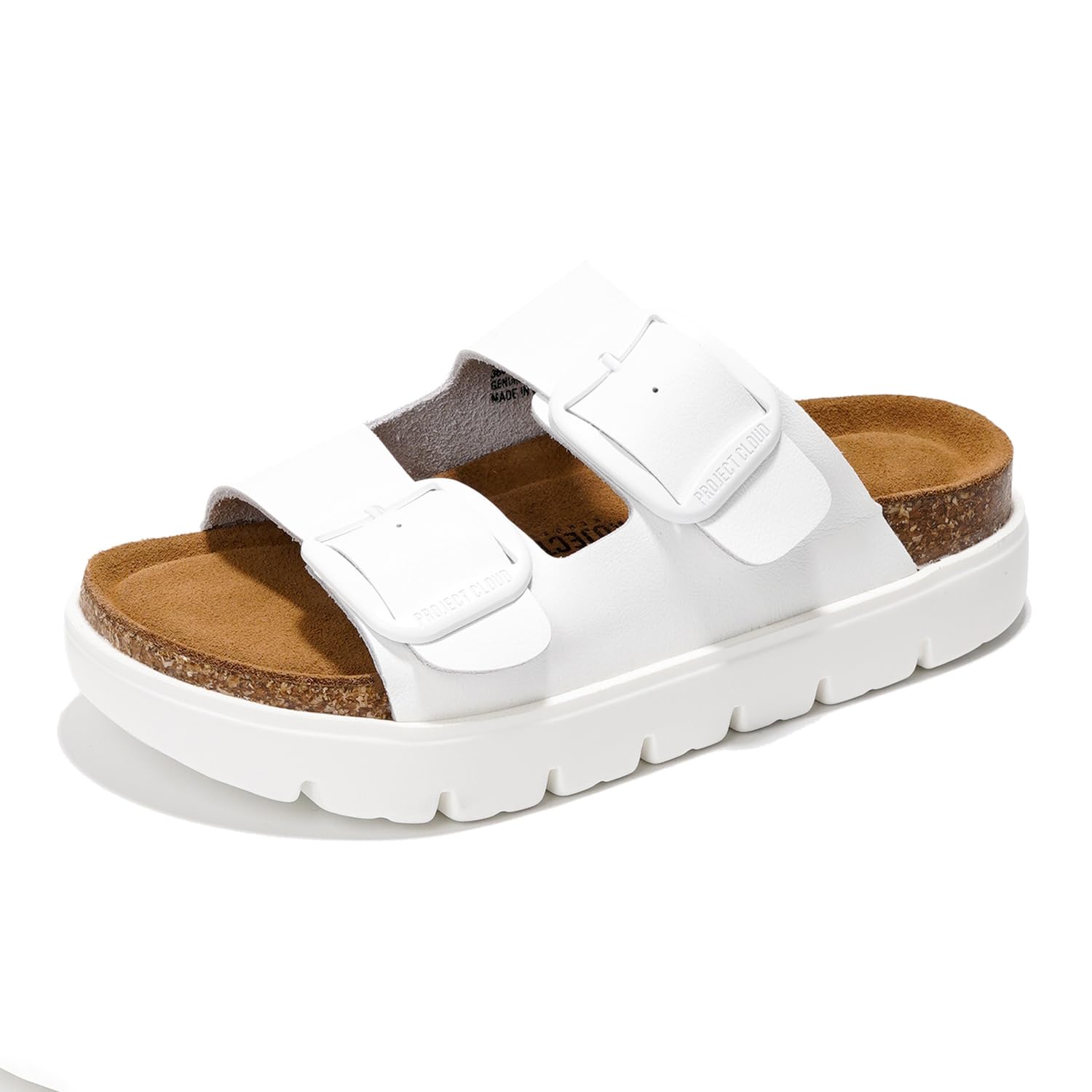 Greece Chunky | Sandalias de Plataforma de Cuero Genuino | Plantilla Plush | Antideslizantes