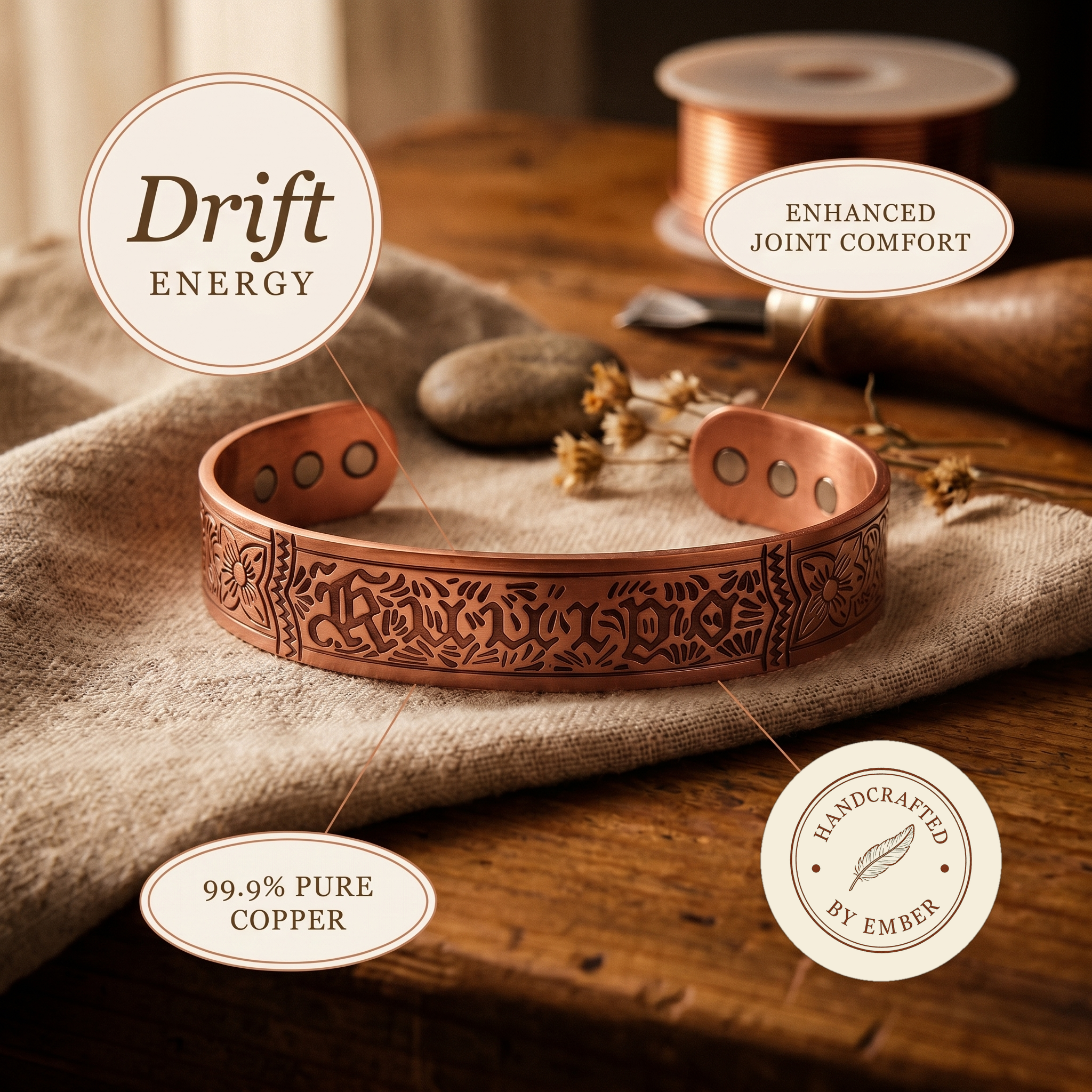Pulsera de Cobre Ember's Drift