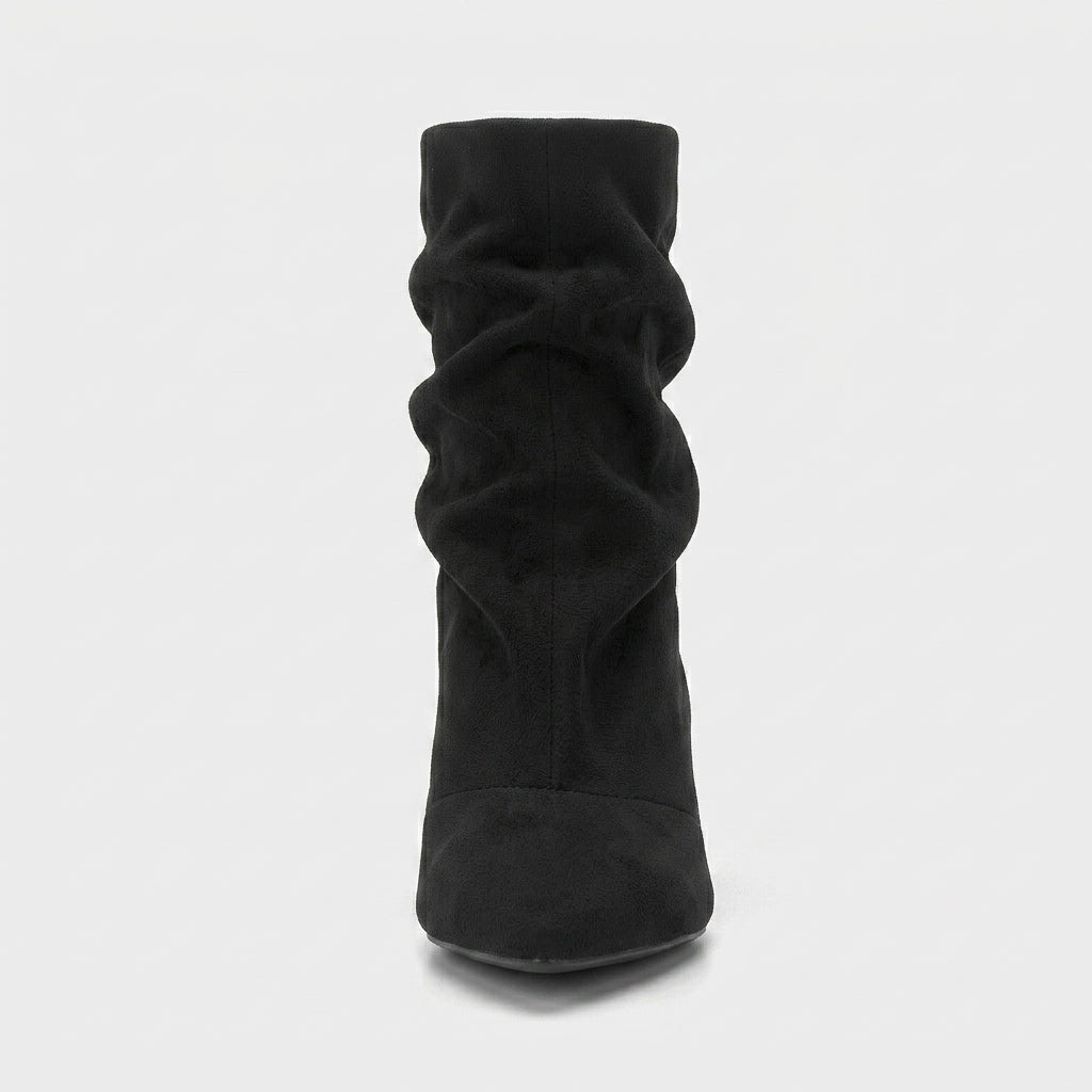 Emilia | Botas Slouchy de Ante - Negro