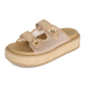 Havana | Sandalias de Plataforma de Cuero Genuino | Memory Foam | Ligeras | Antideslizantes