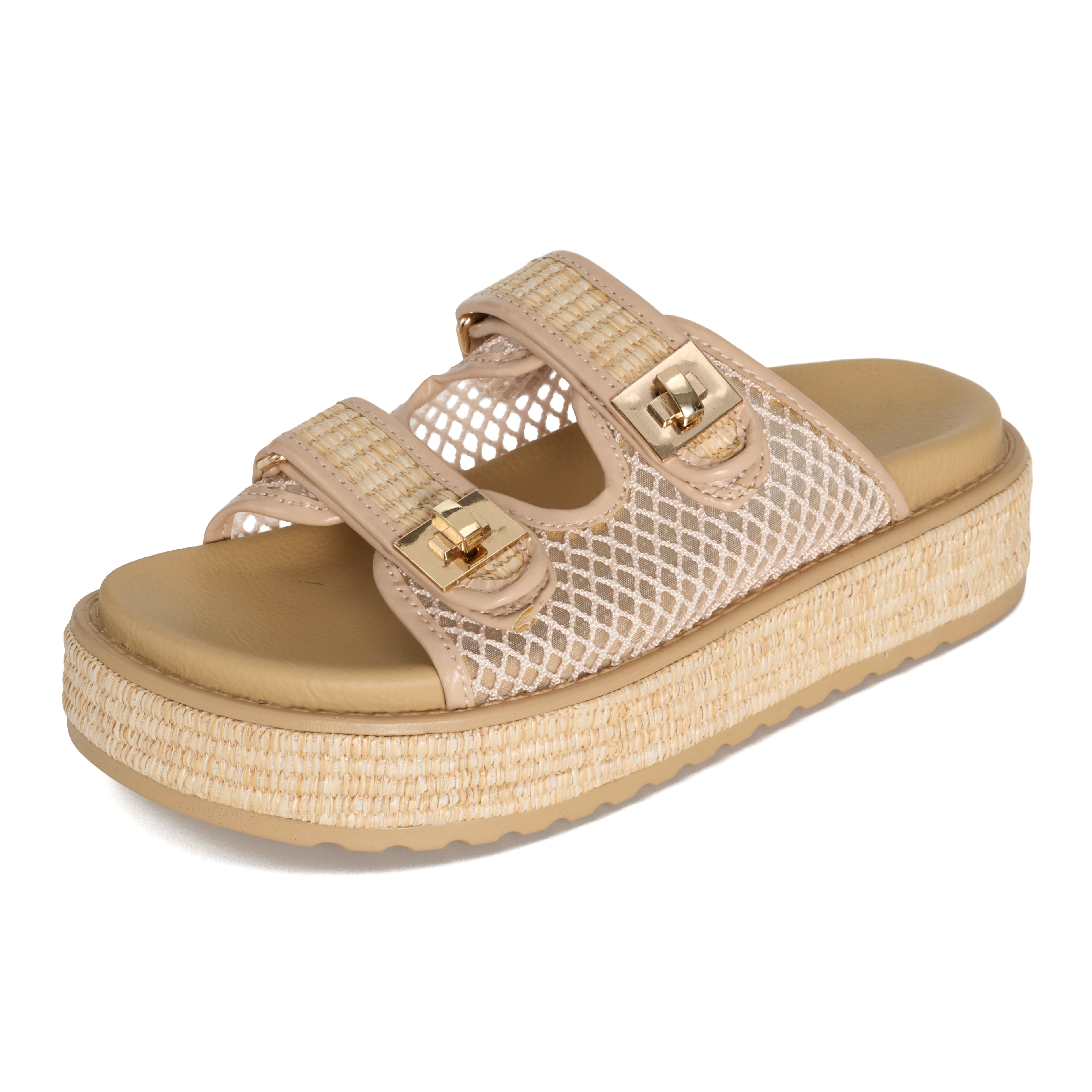 Havana | Sandalias de Plataforma de Cuero Genuino | Memory Foam | Ligeras | Antideslizantes