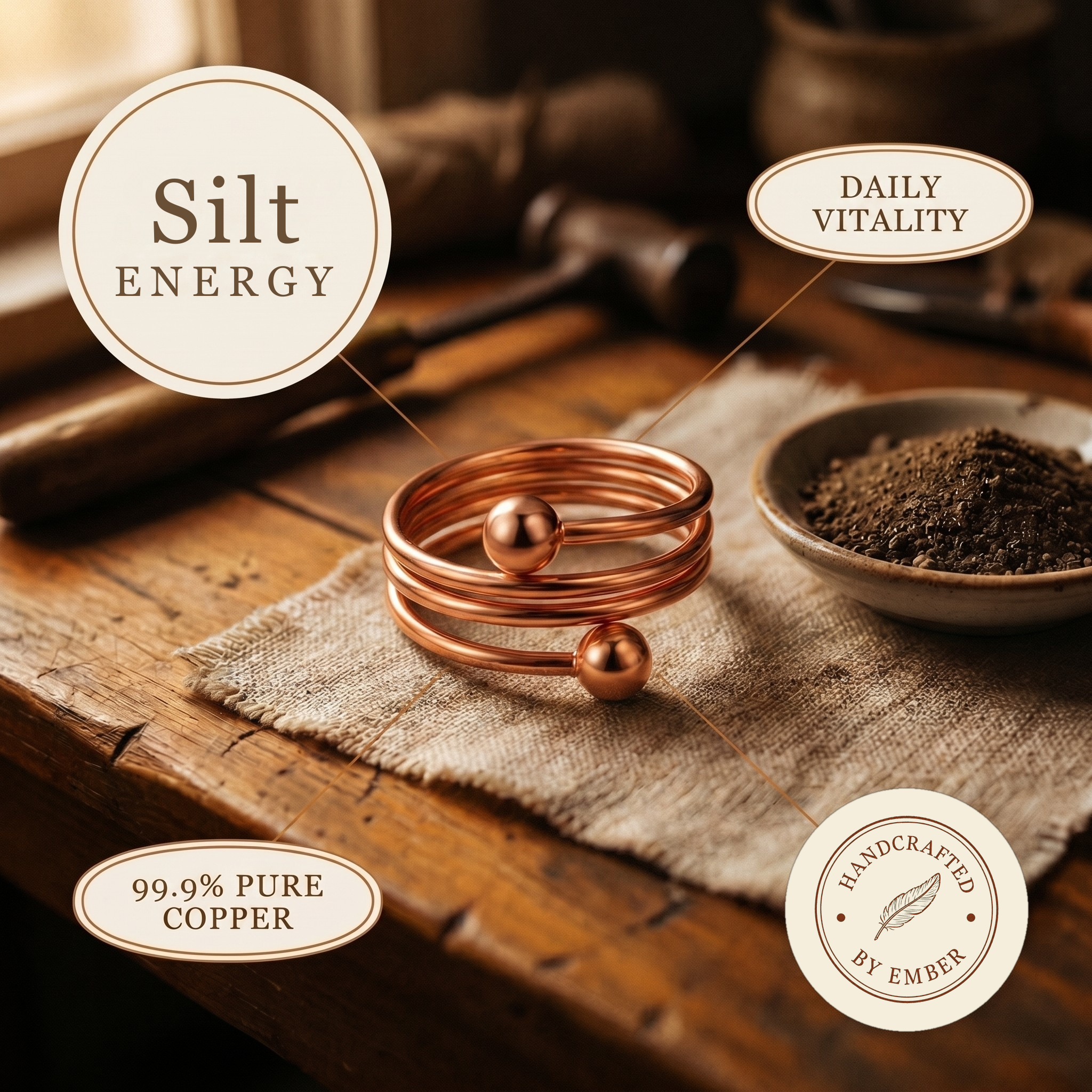 Anillo de Cobre Ember's Silt
