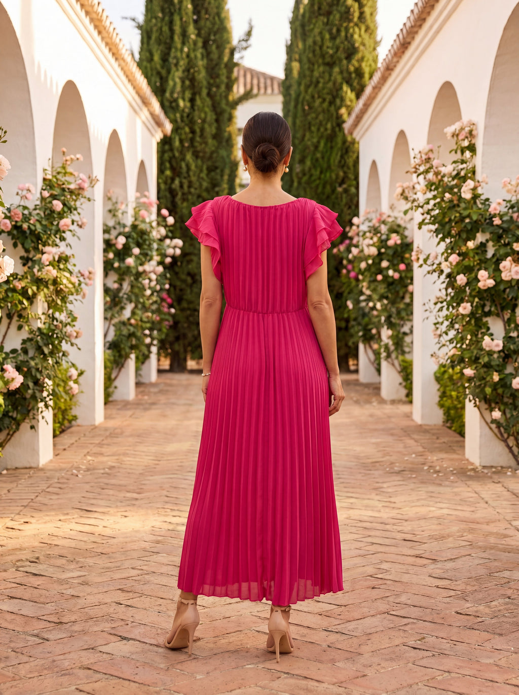 Seraphina | Vestido Maxi Elegante con Cintura Drapeada