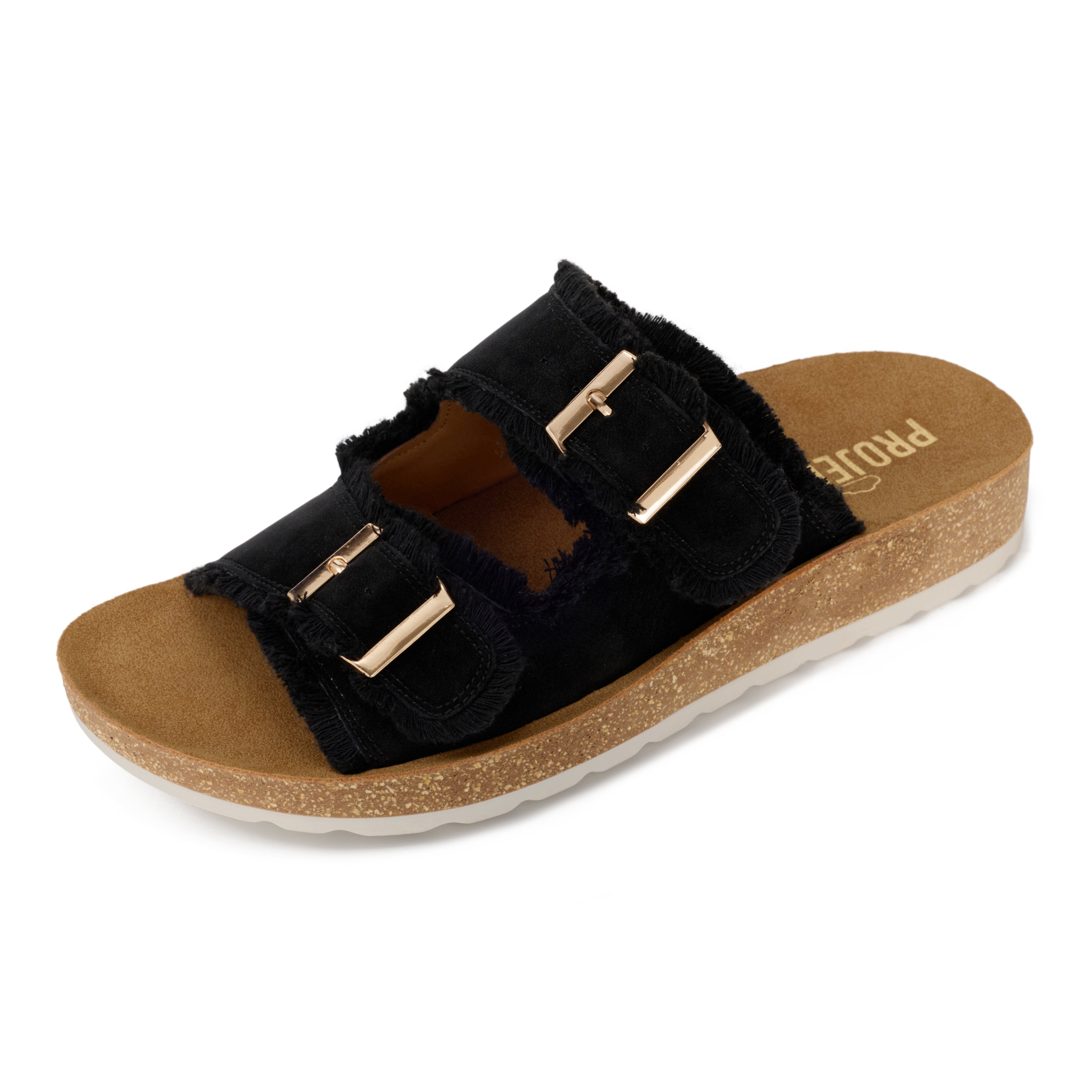 Light | Sandalias con Hebilla | Plantilla Suave y Acolchada | Ligeras | Antideslizantes