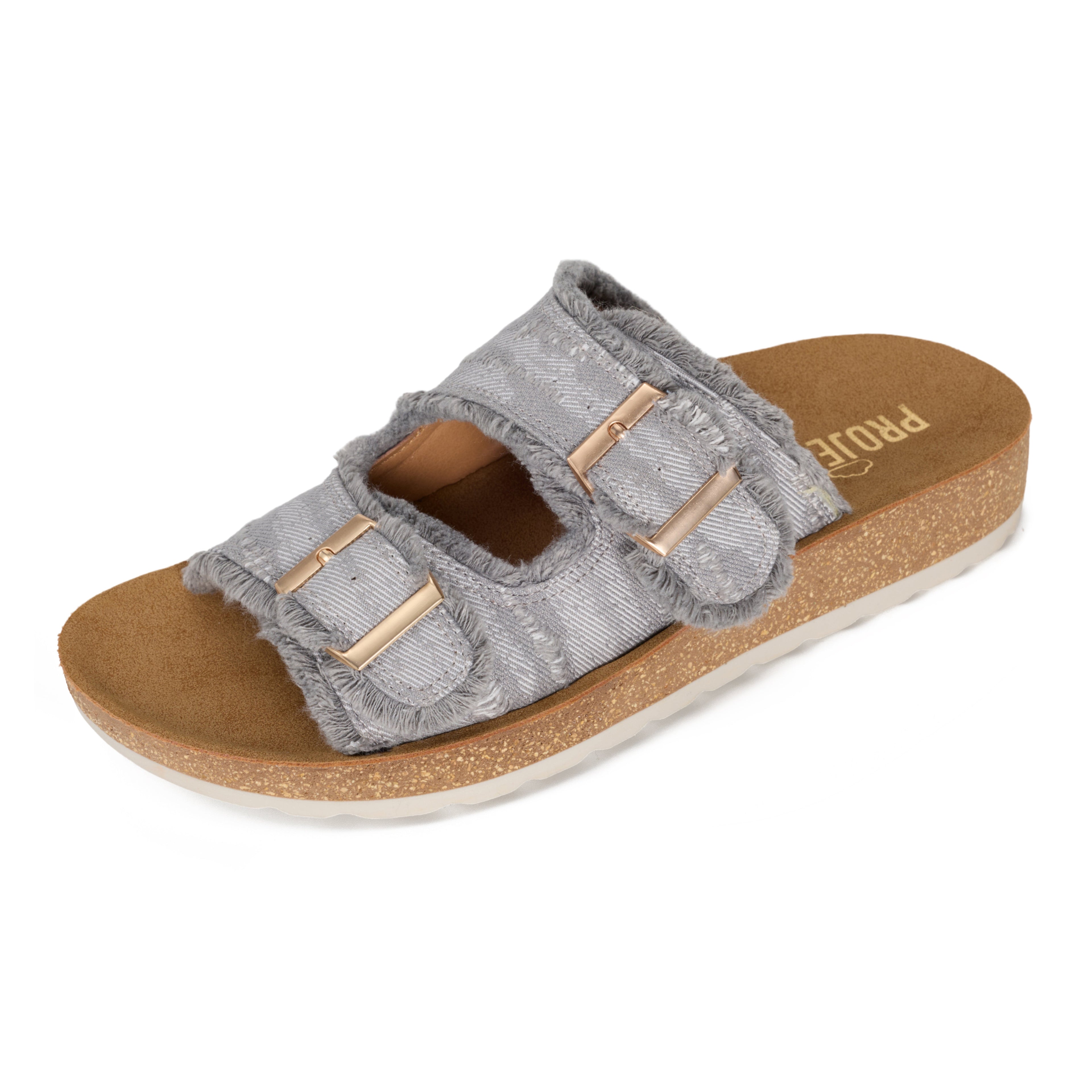 Light | Sandalias con Hebilla | Plantilla Suave y Acolchada | Ligeras | Antideslizantes