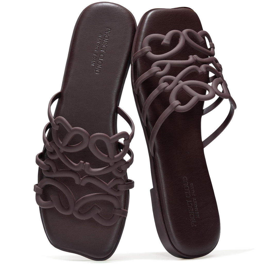 Lisa | Sandalias de Eco-Cuero 100% | Memory Foam | Ligeras | Antideslizantes