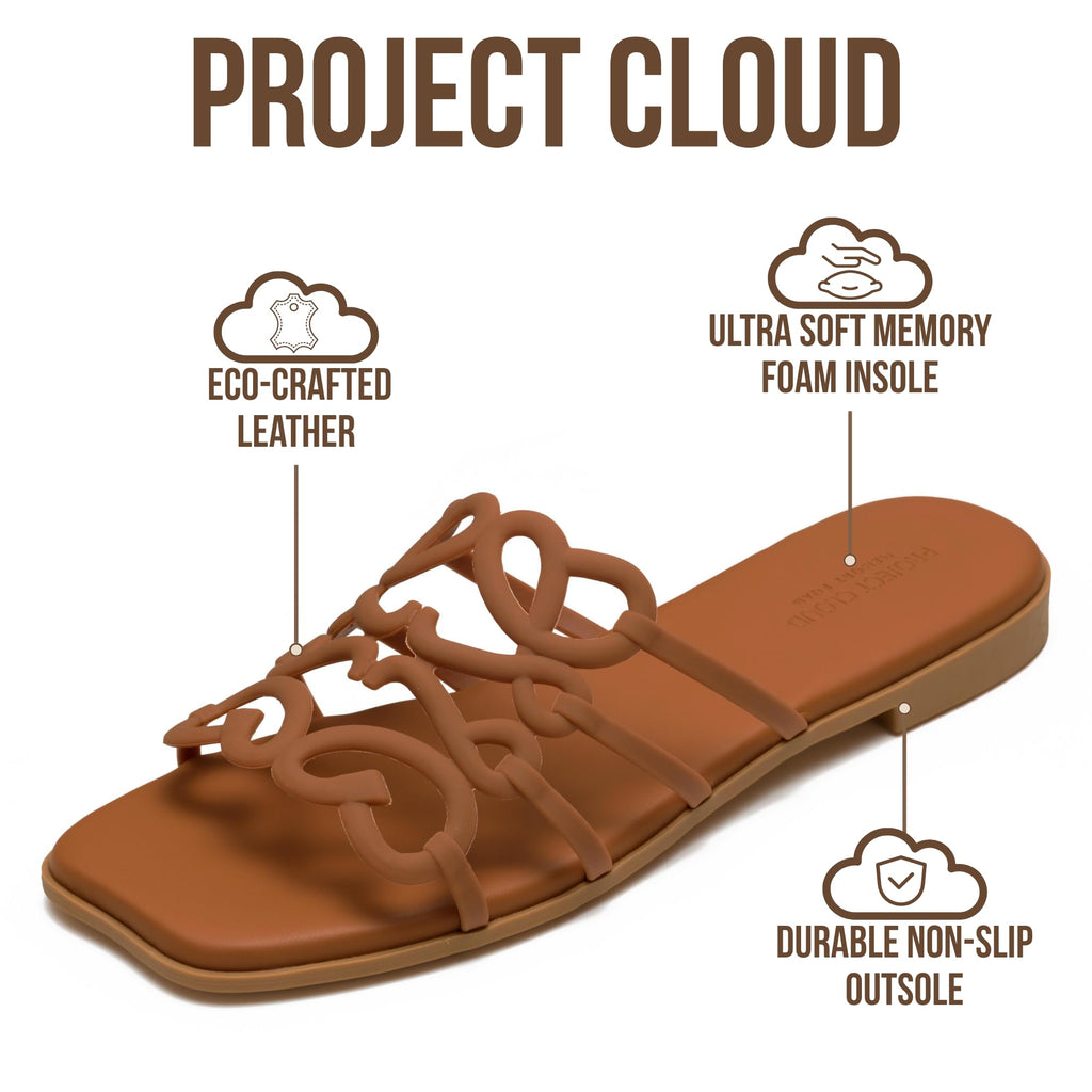 Lisa | Sandalias de Eco-Cuero 100% | Memory Foam | Ligeras | Antideslizantes