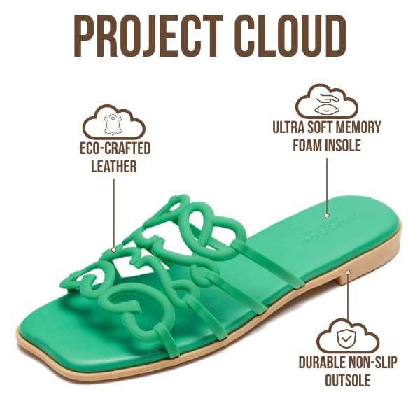 Lisa | Sandalias de Eco-Cuero 100% | Memory Foam | Ligeras | Antideslizantes