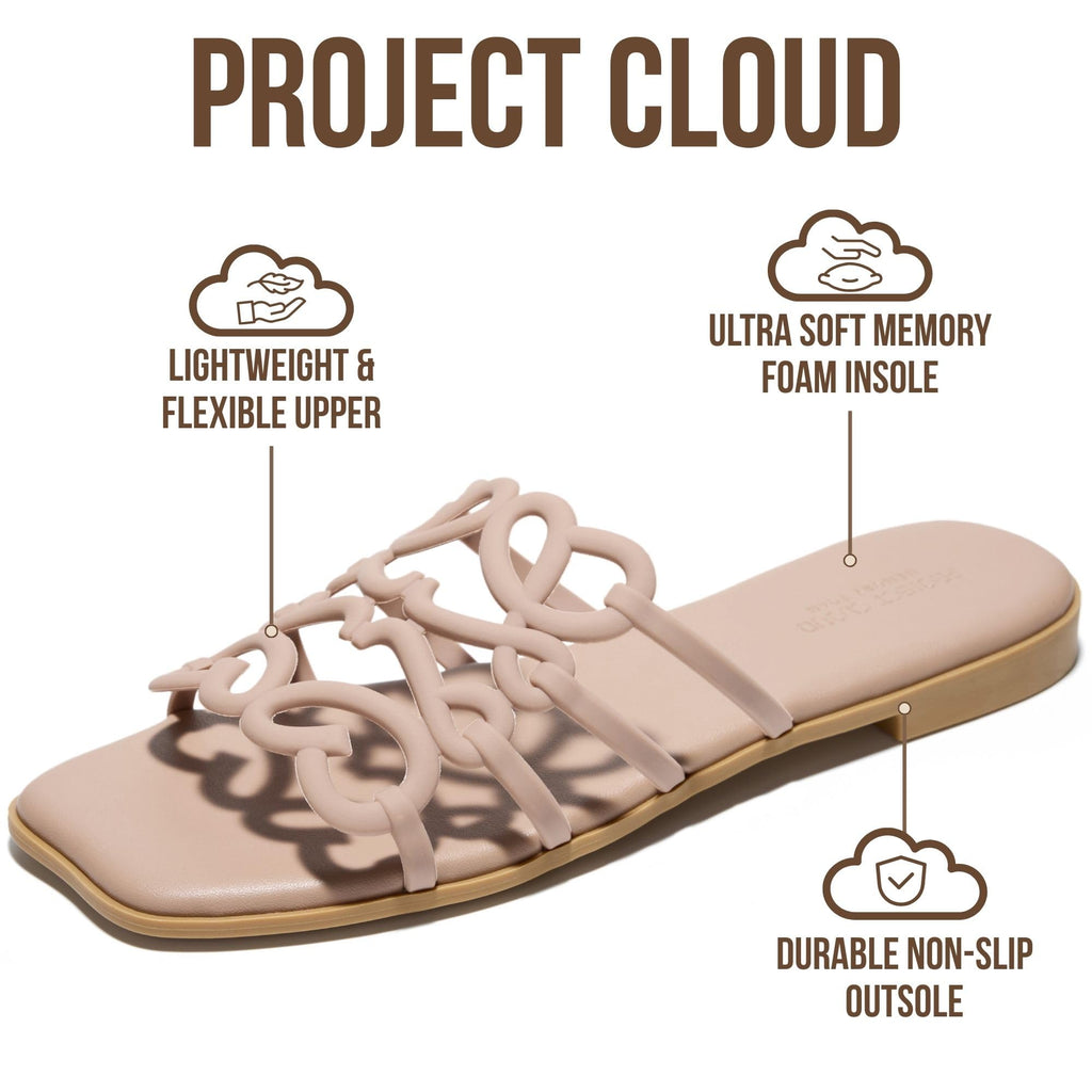 Lisa | Sandalias de Eco-Cuero 100% | Memory Foam | Ligeras | Antideslizantes