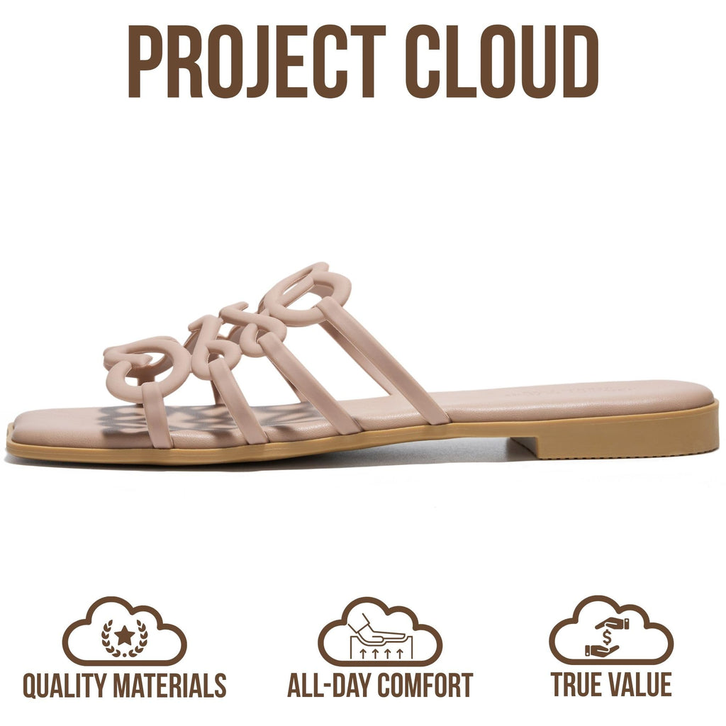 Lisa | Sandalias de Eco-Cuero 100% | Memory Foam | Ligeras | Antideslizantes