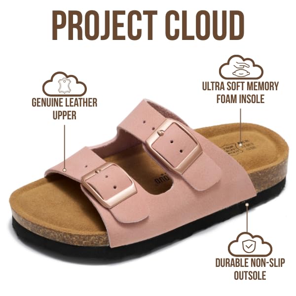 Little Venita | Slides de Cuero Genuino para Niños | Resistente al Agua | Ligeras | Antideslizantes