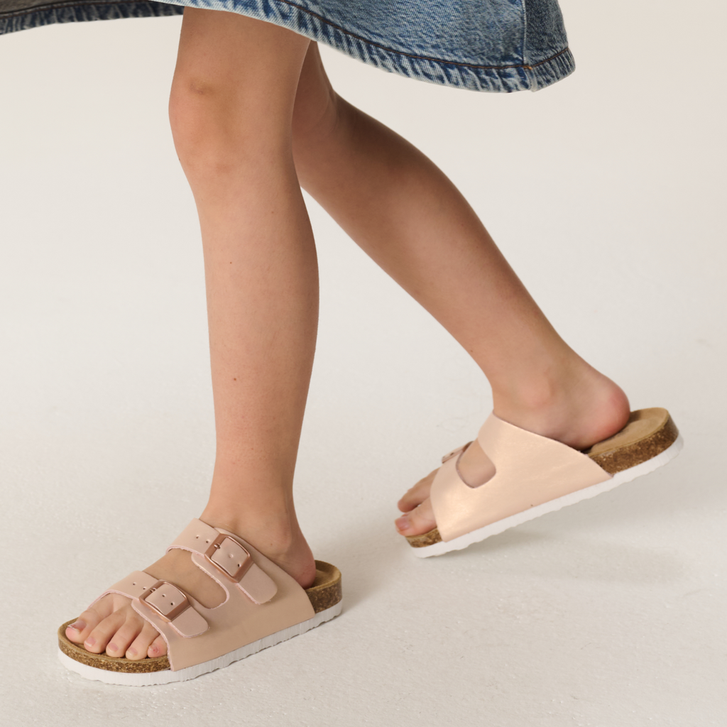 Little Venita | Slides de Cuero Genuino para Niños | Resistente al Agua | Ligeras | Antideslizantes