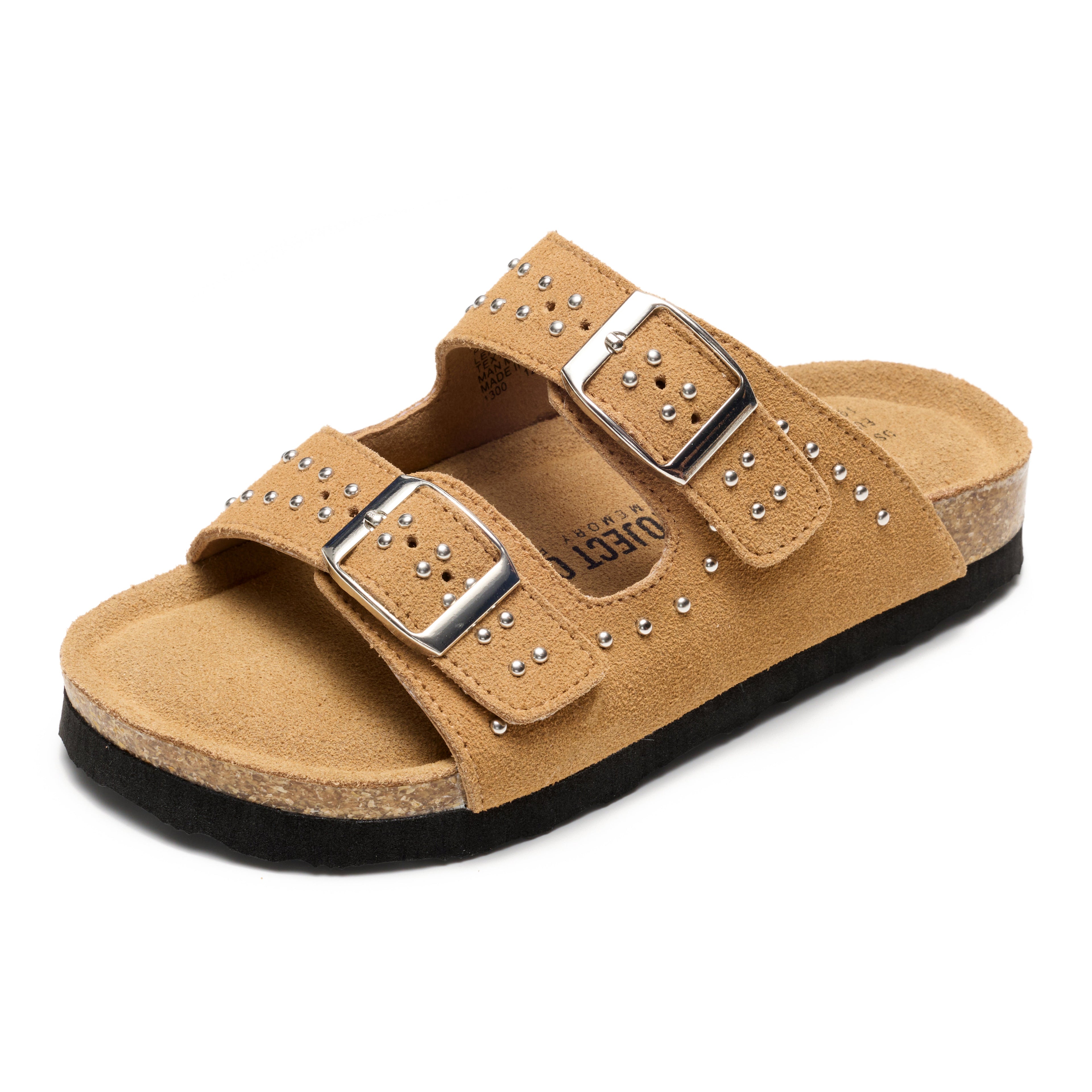 Little Venita Studded | Slides de Cuero con Tachuelas para Niños | Resistente al Agua | Antideslizantes