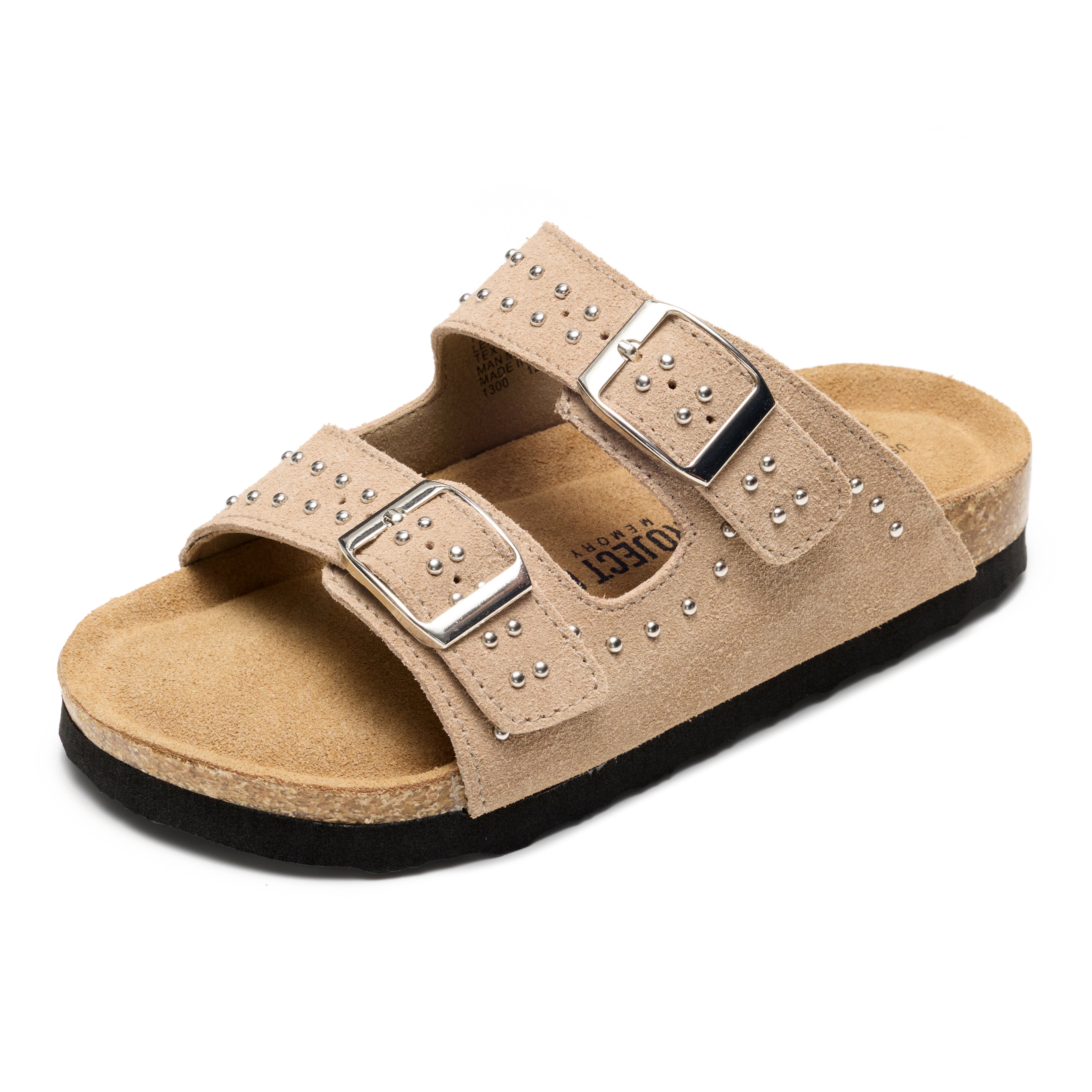 Little Venita Studded | Slides de Cuero con Tachuelas para Niños | Resistente al Agua | Antideslizantes
