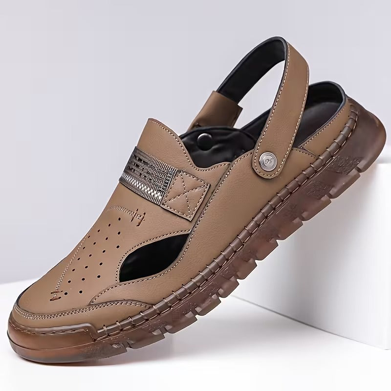 Marino - Sandalias Ortopédicas de Piel | Edición Premium