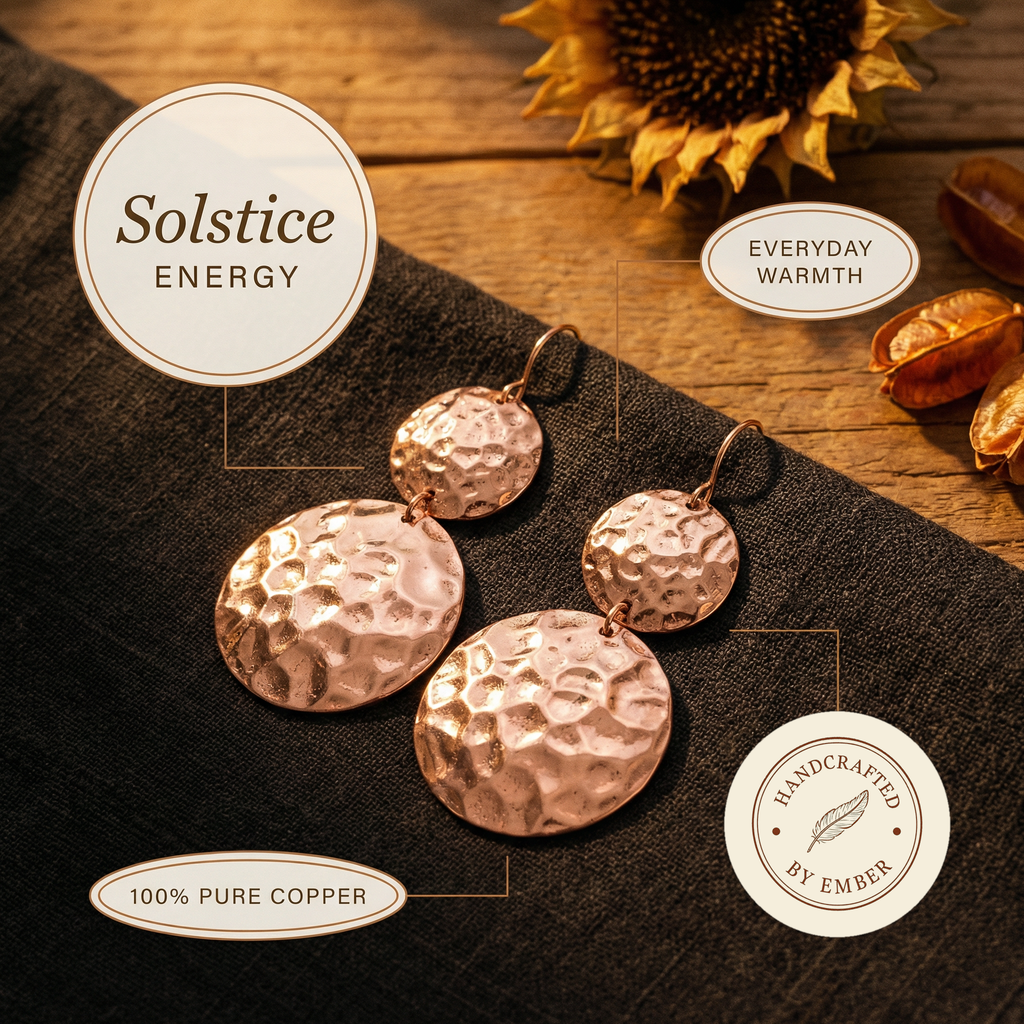 Aretes de Cobre Ember's Solstice