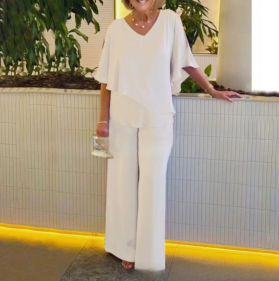 Martha - Conjunto Cómodo con Pantalones Anchos