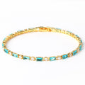 Pulsera Deslumbrante Dorada de Turquesa