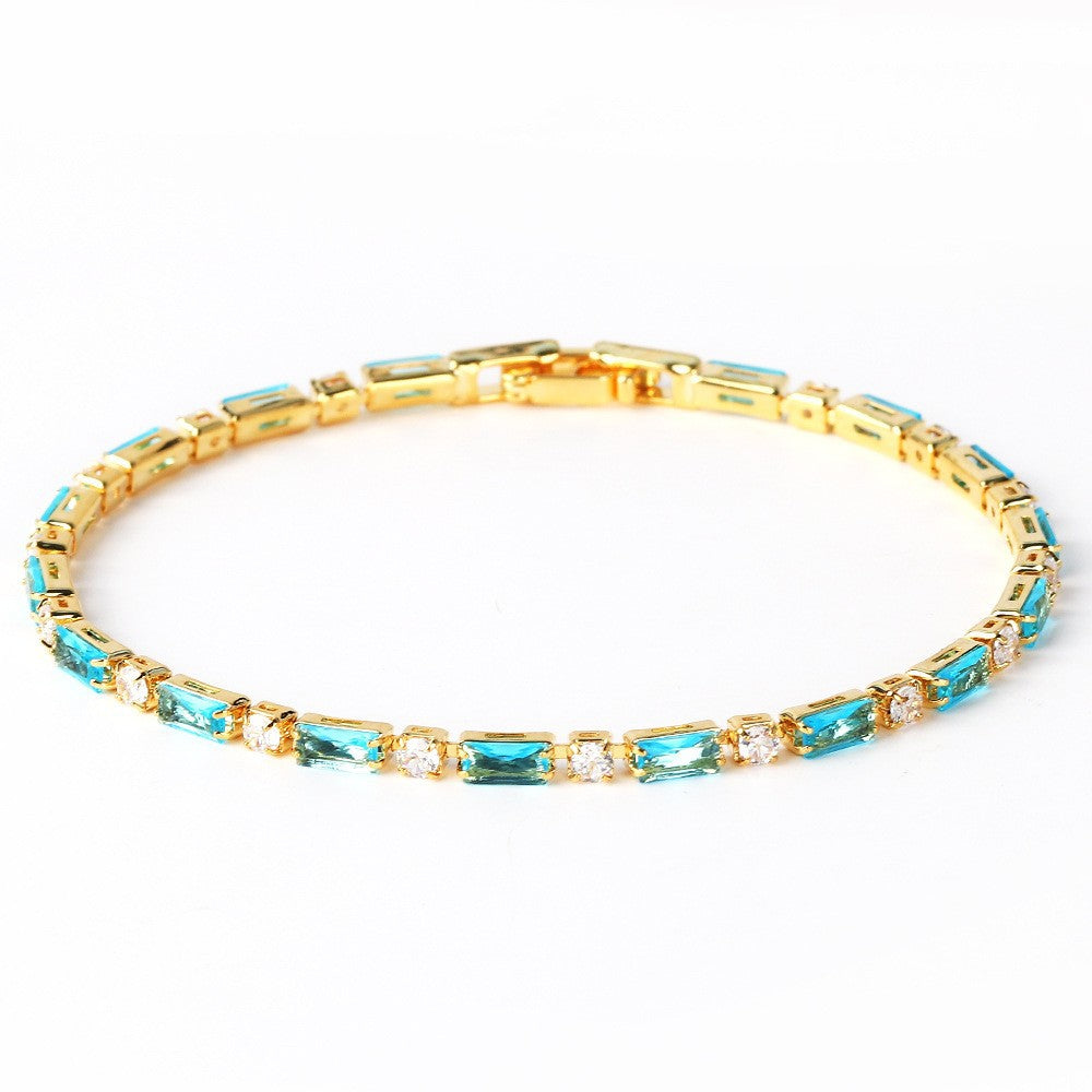 Pulsera Deslumbrante Dorada de Turquesa