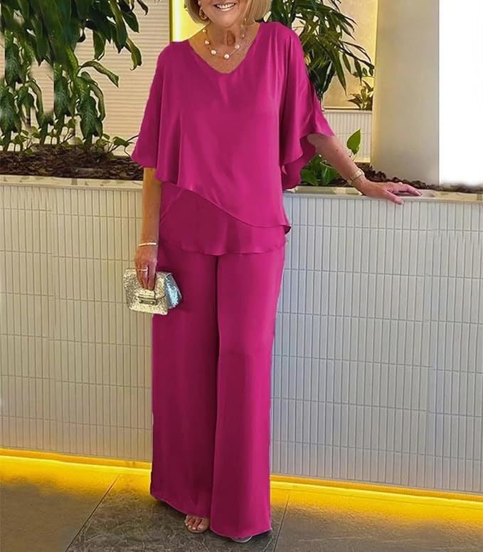 Martha - Conjunto Cómodo con Pantalones Anchos