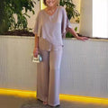 Martha - Conjunto Cómodo con Pantalones Anchos