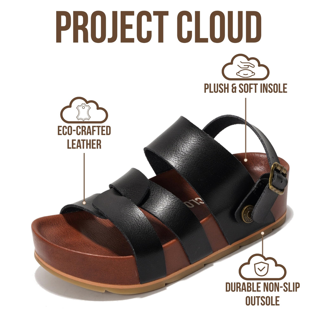 Proud | Sandalias de Plataforma Eco-Cuero | Ligeras | Antideslizantes