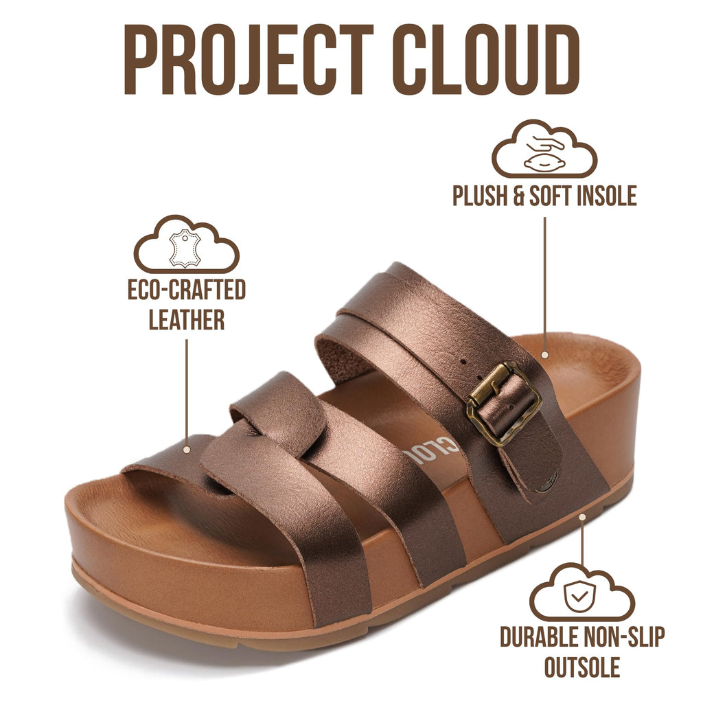 Proud | Sandalias de Plataforma Eco-Cuero | Ligeras | Antideslizantes