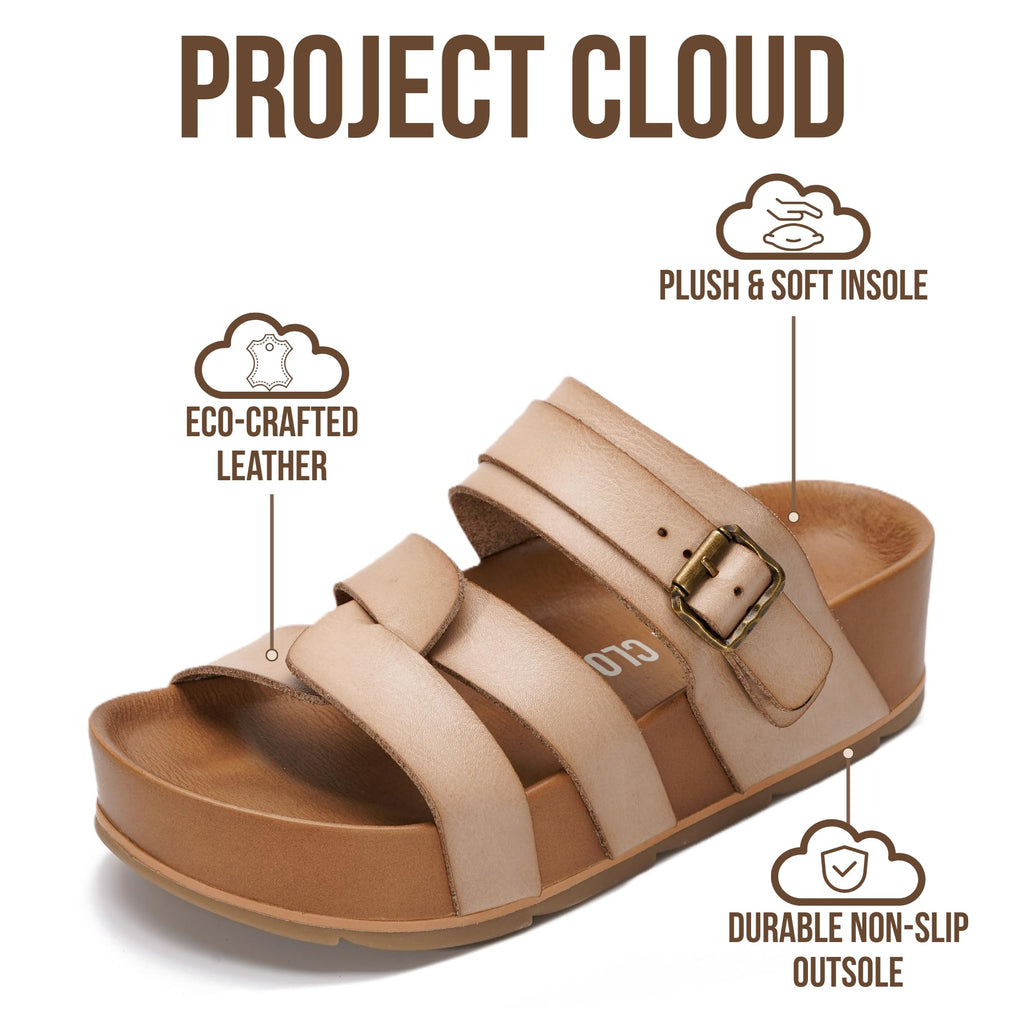 Proud | Sandalias de Plataforma Eco-Cuero | Ligeras | Antideslizantes