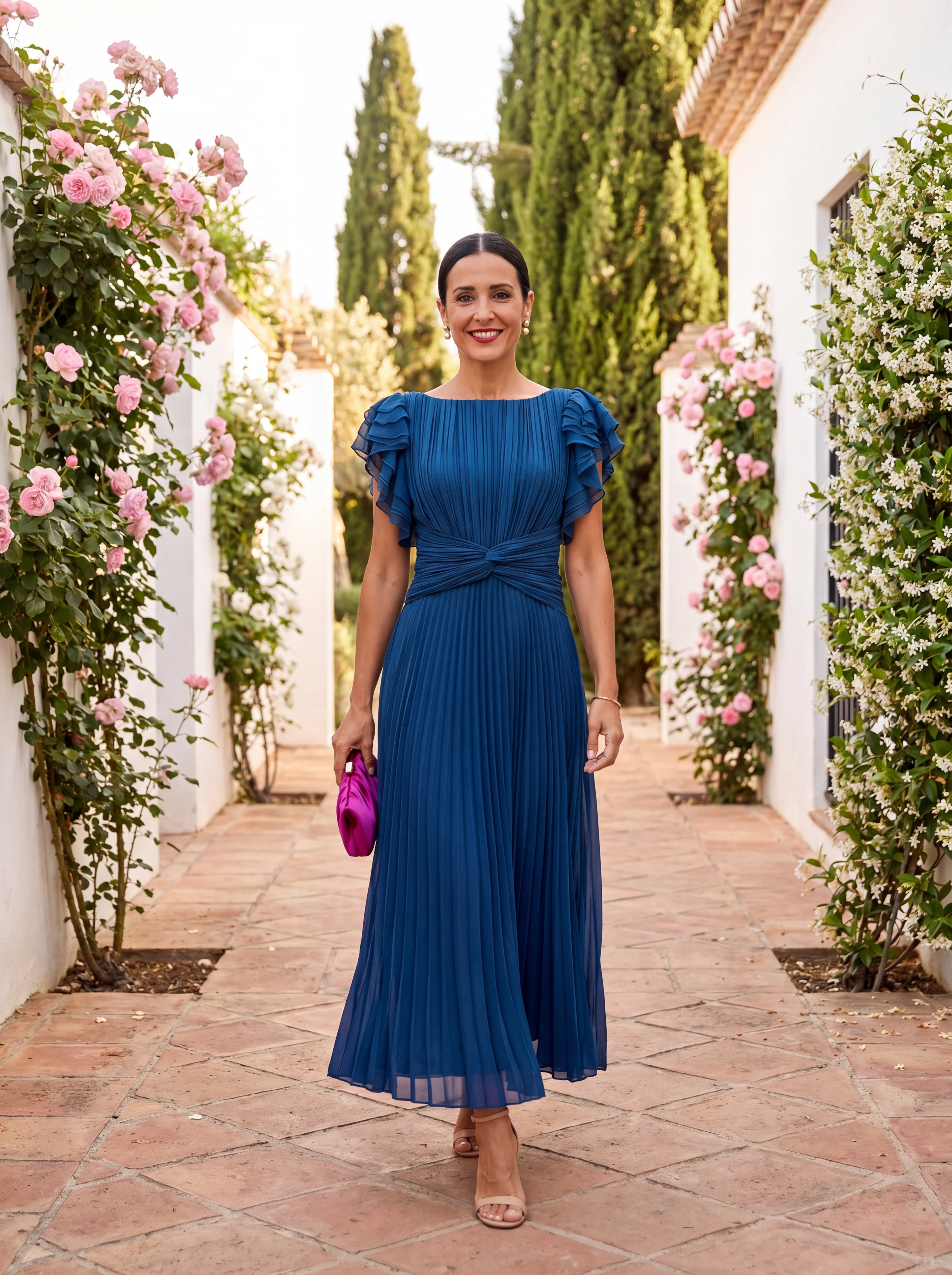 Seraphina | Vestido Maxi Elegante con Cintura Drapeada
