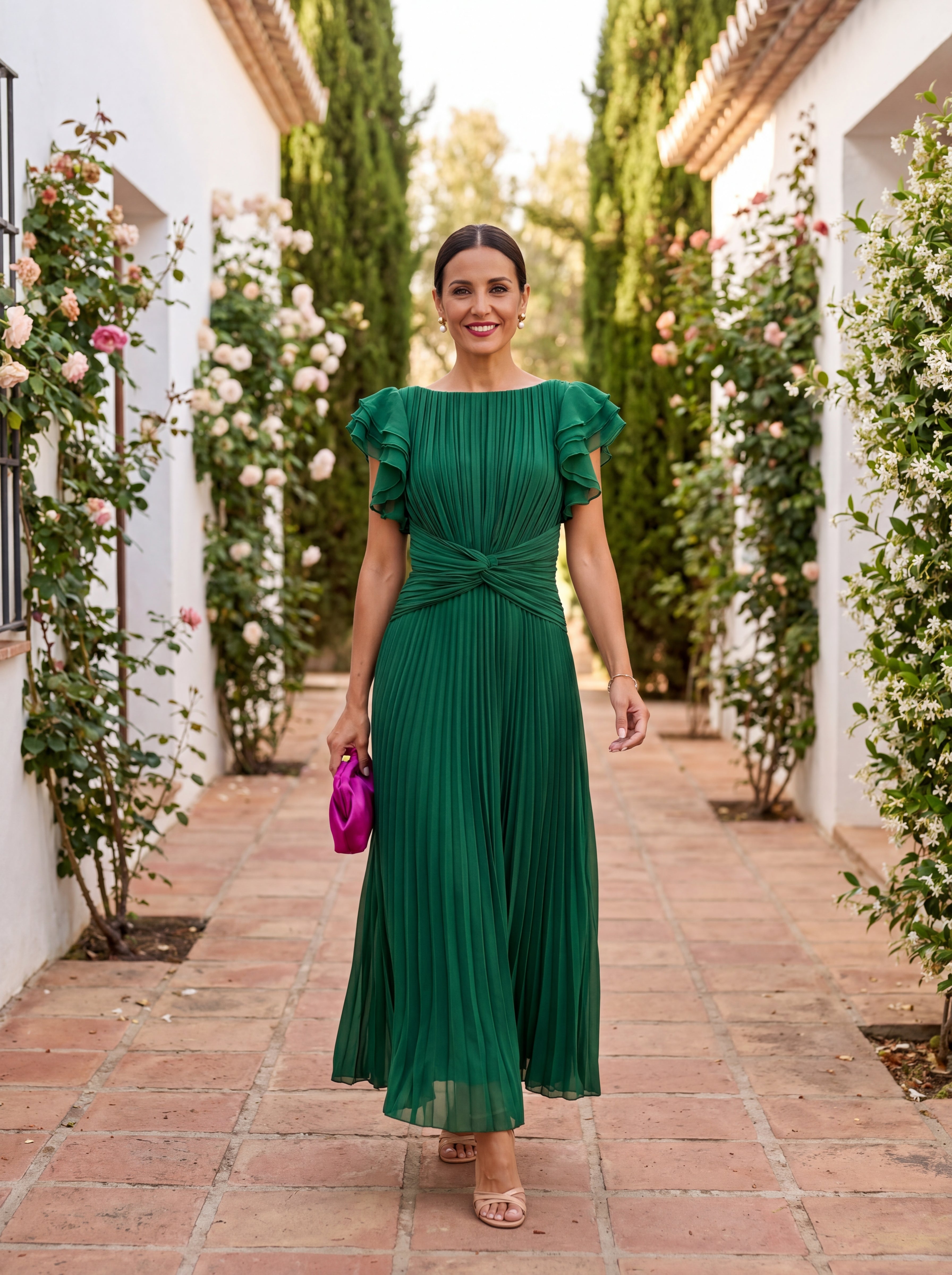Seraphina | Vestido Maxi Elegante con Cintura Drapeada