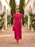 Seraphina | Vestido Maxi Elegante con Cintura Drapeada