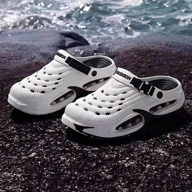 Zuecos deportivos de moda, antideslizantes y con suela suave de eva
