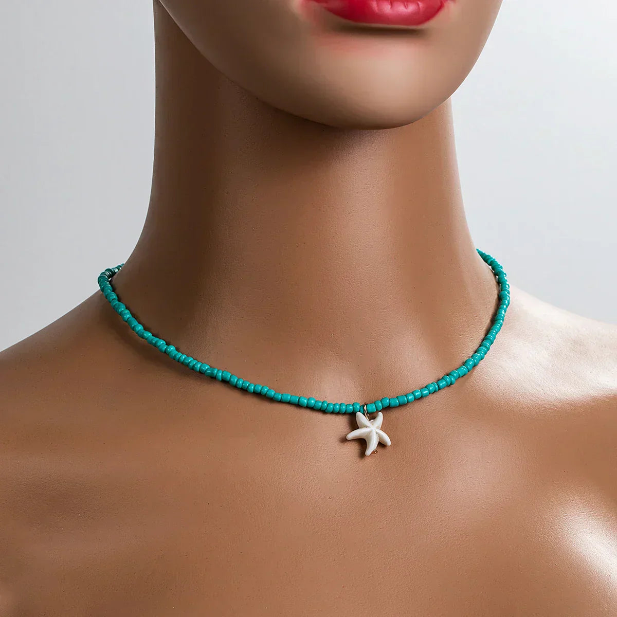 Collar de Estrella de Mar y Turquesa
