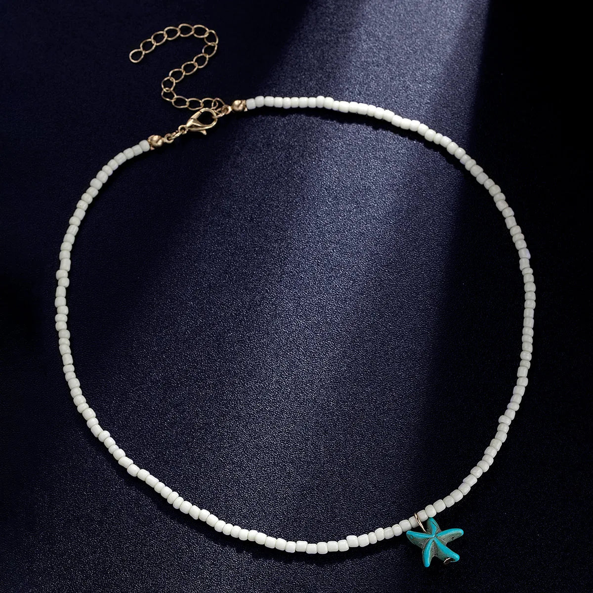 Collar de Estrella de Mar y Turquesa