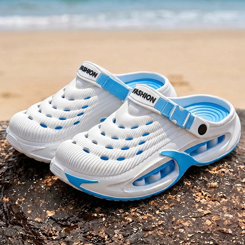 Zuecos deportivos de moda, antideslizantes y con suela suave de eva
