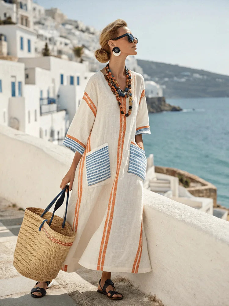 Vera™ Vestido Holgado Costero