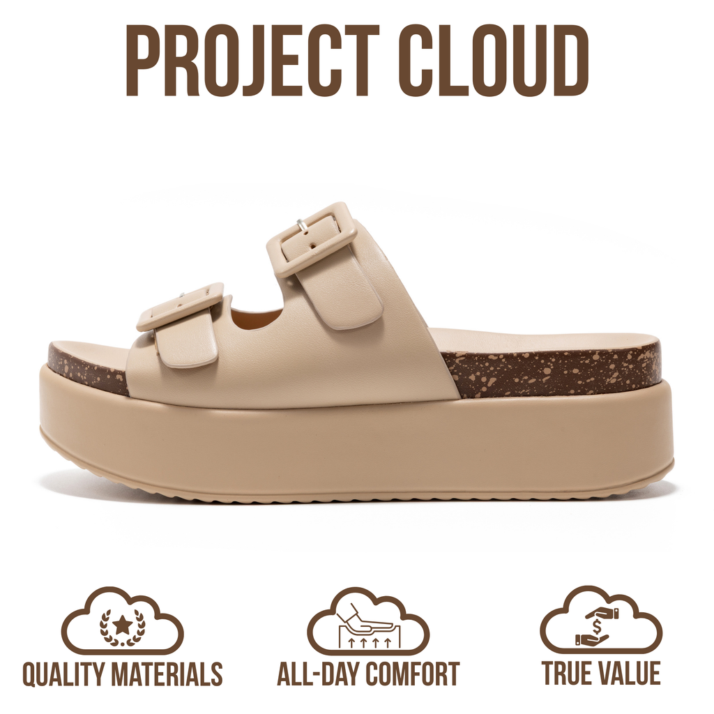 Softy | Sandalias de Plataforma con Cuña | Eco-Cuero | Memory Foam | Antideslizantes