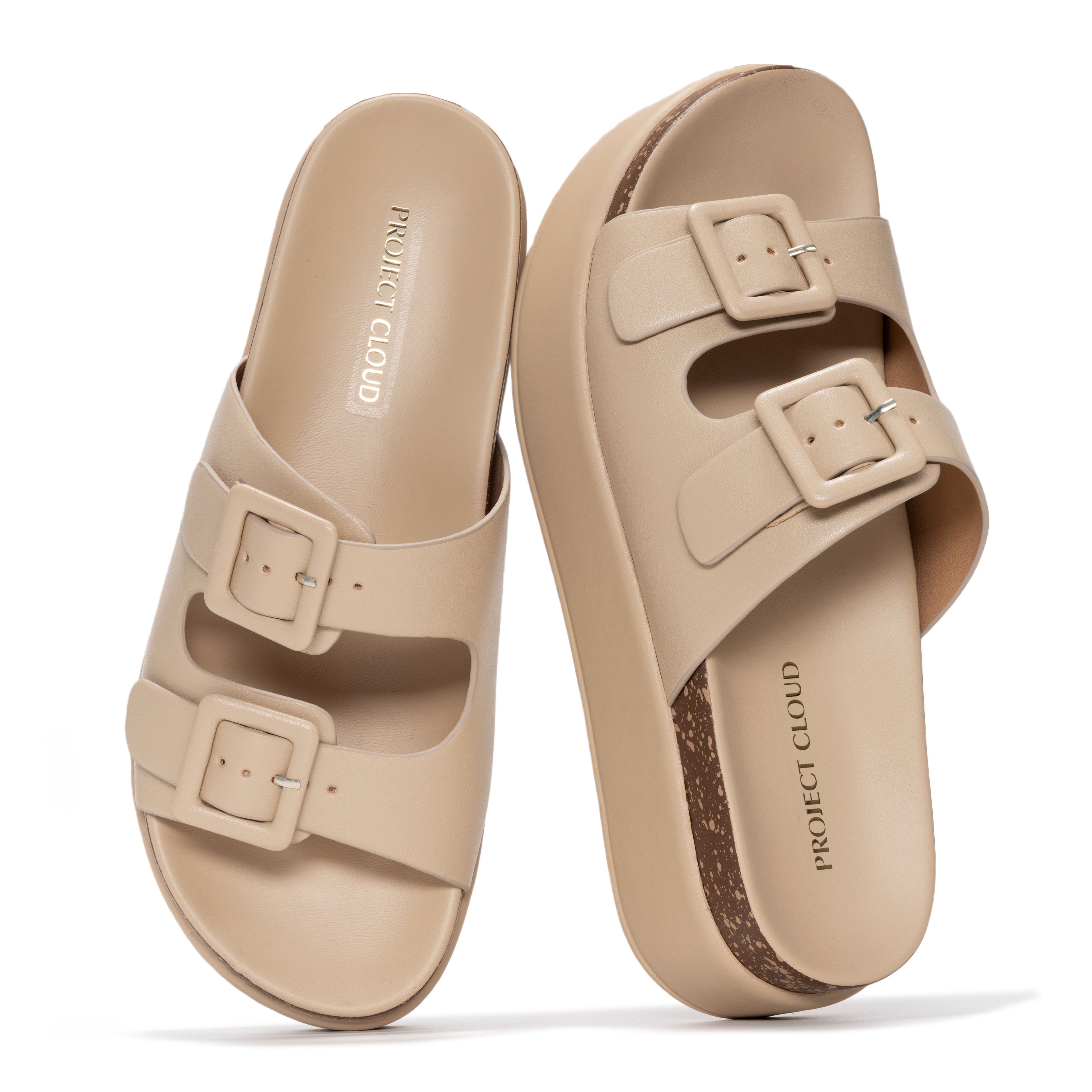 Softy | Sandalias de Plataforma con Cuña | Eco-Cuero | Memory Foam | Antideslizantes