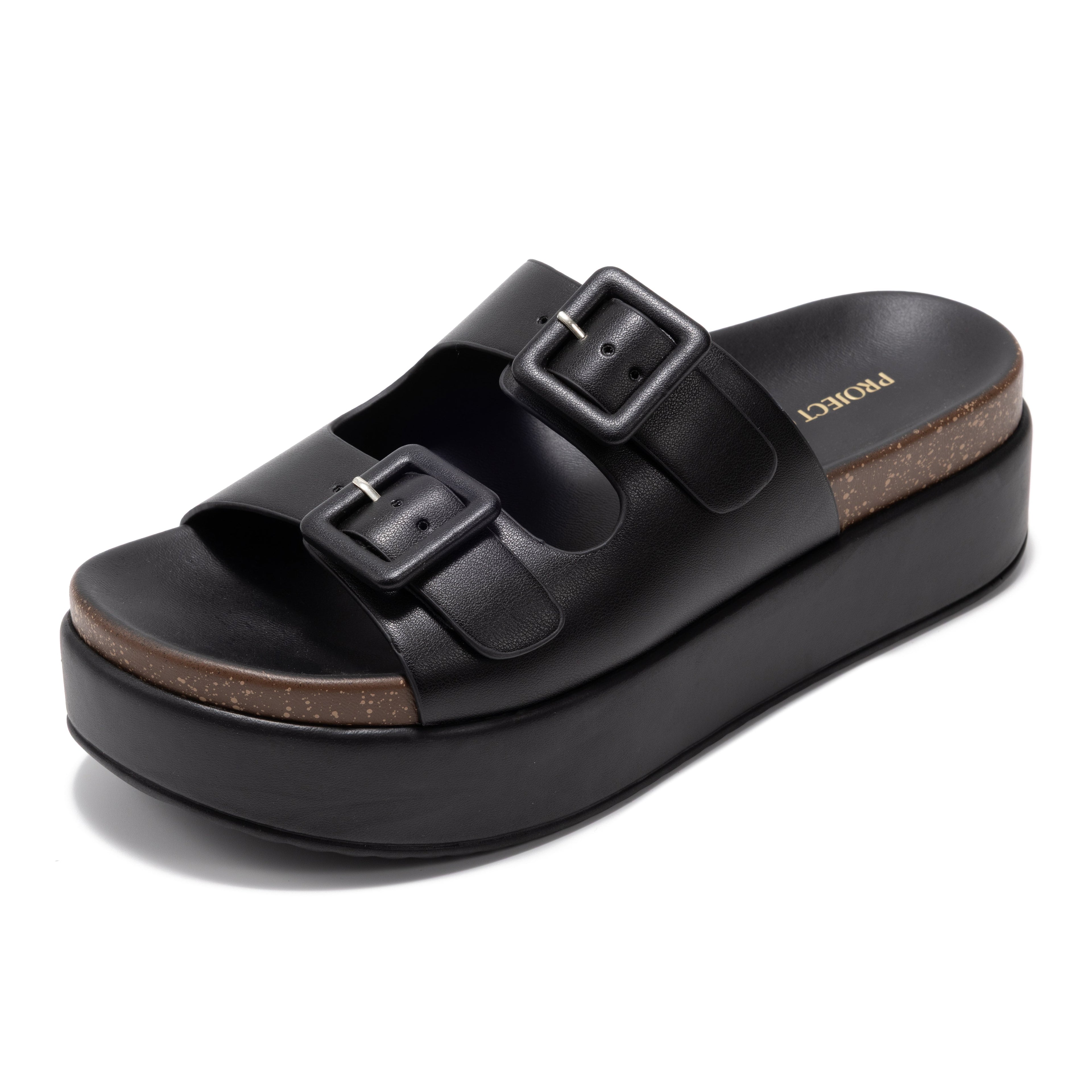 Softy | Sandalias de Plataforma con Cuña | Eco-Cuero | Memory Foam | Antideslizantes