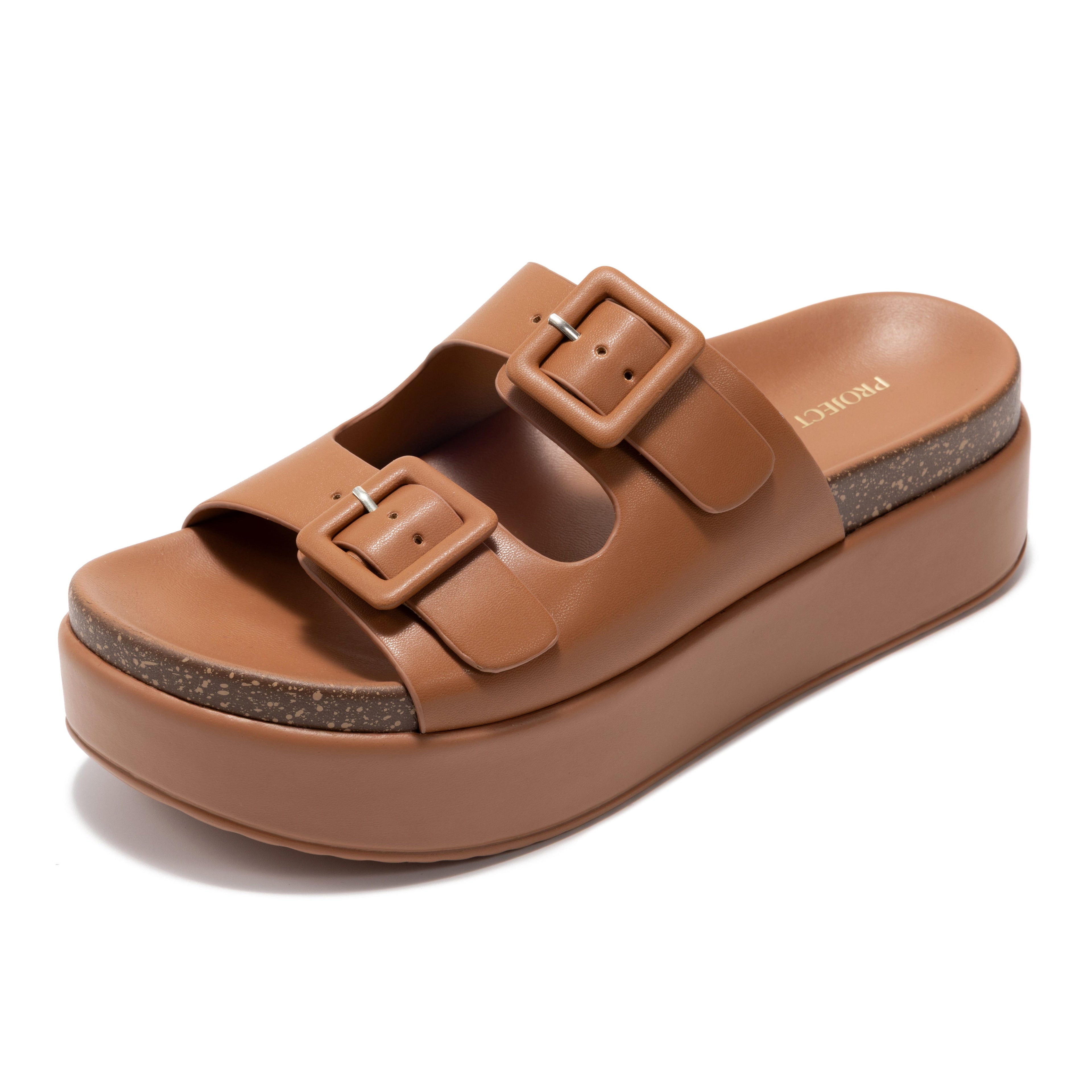 Softy | Sandalias de Plataforma con Cuña | Eco-Cuero | Memory Foam | Antideslizantes