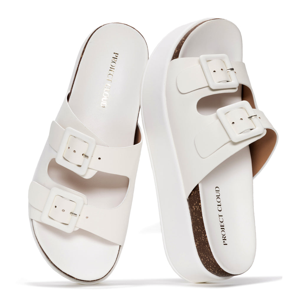 Softy | Sandalias de Plataforma con Cuña | Eco-Cuero | Memory Foam | Antideslizantes