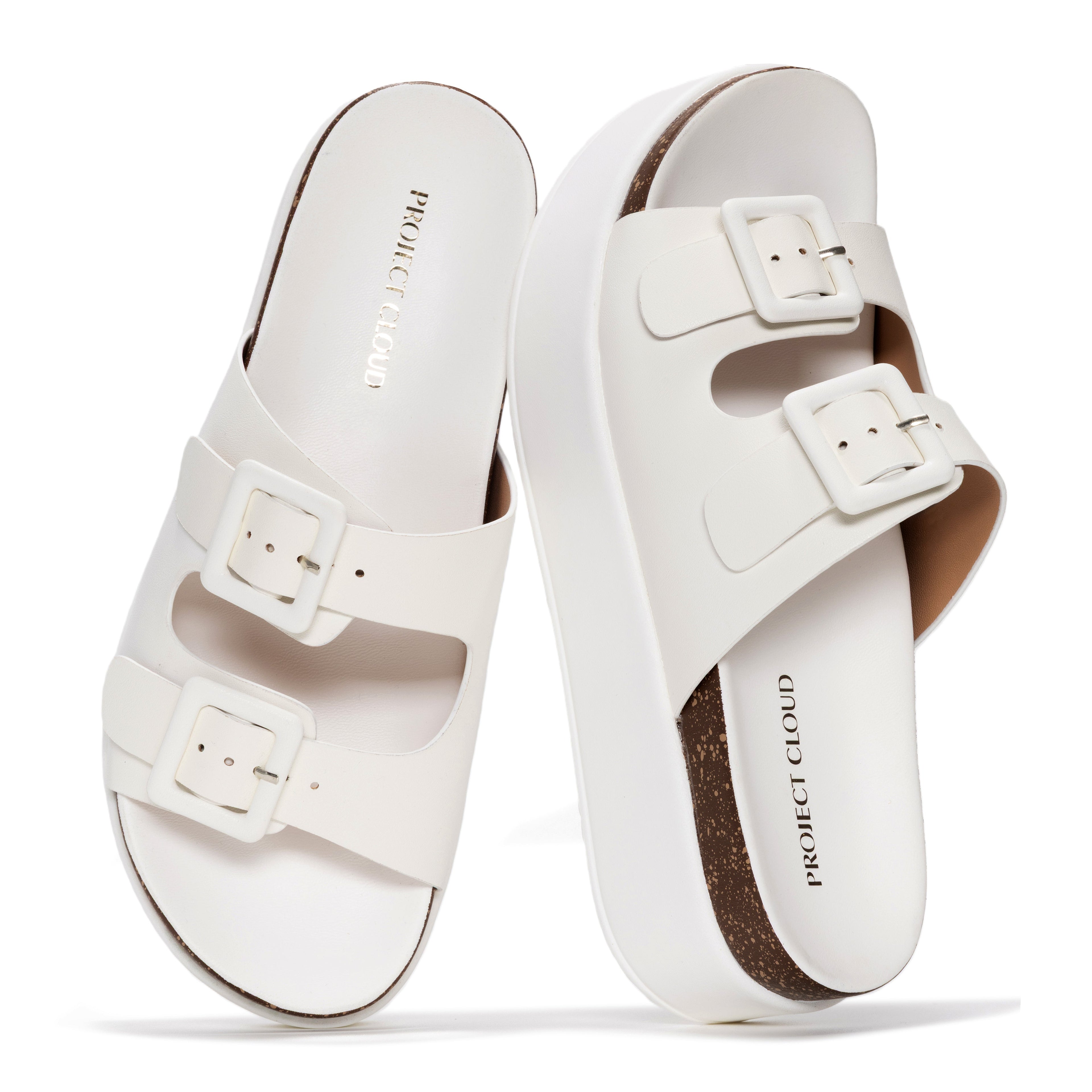 Softy | Sandalias de Plataforma con Cuña | Eco-Cuero | Memory Foam | Antideslizantes