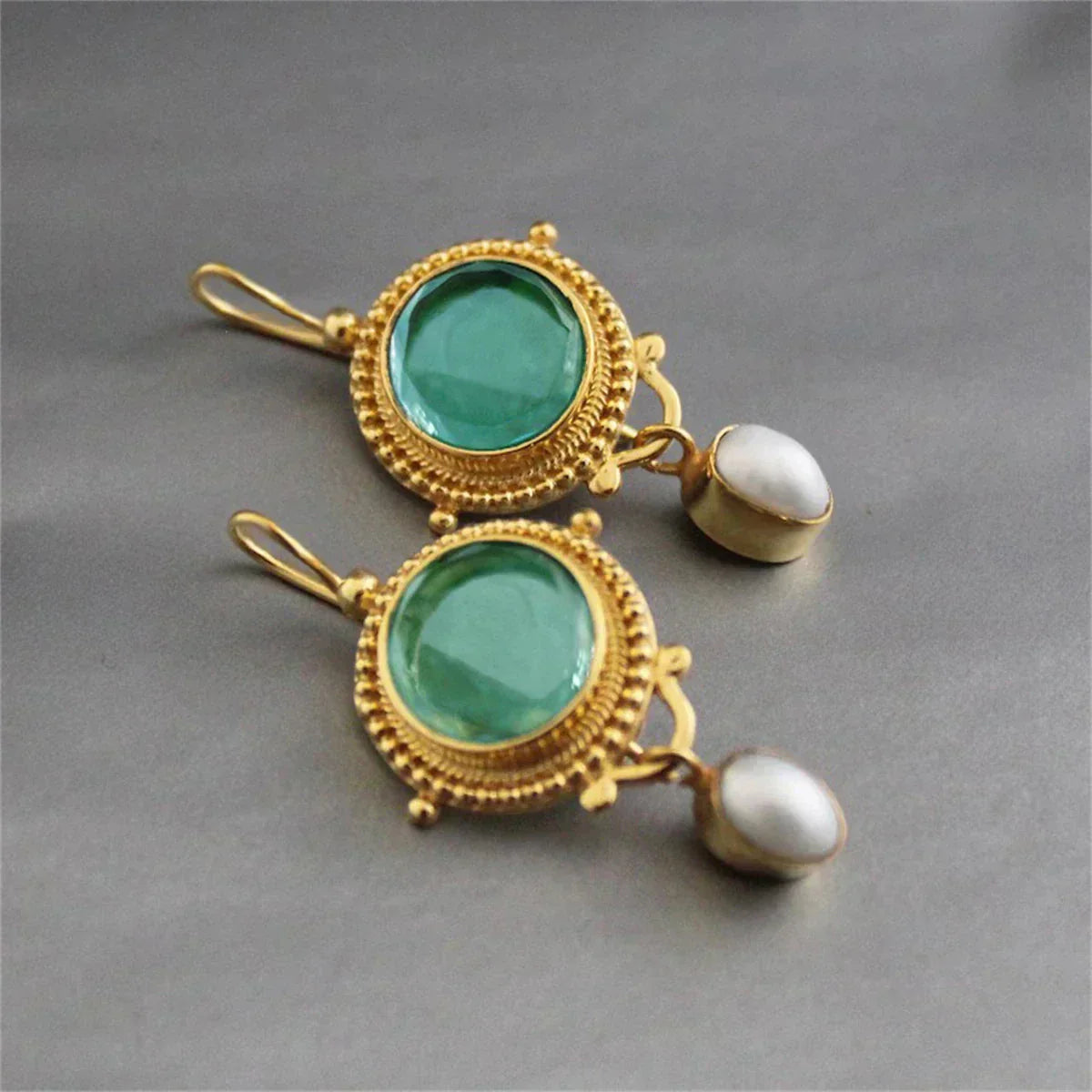 Aretes de Gema de Turquesa