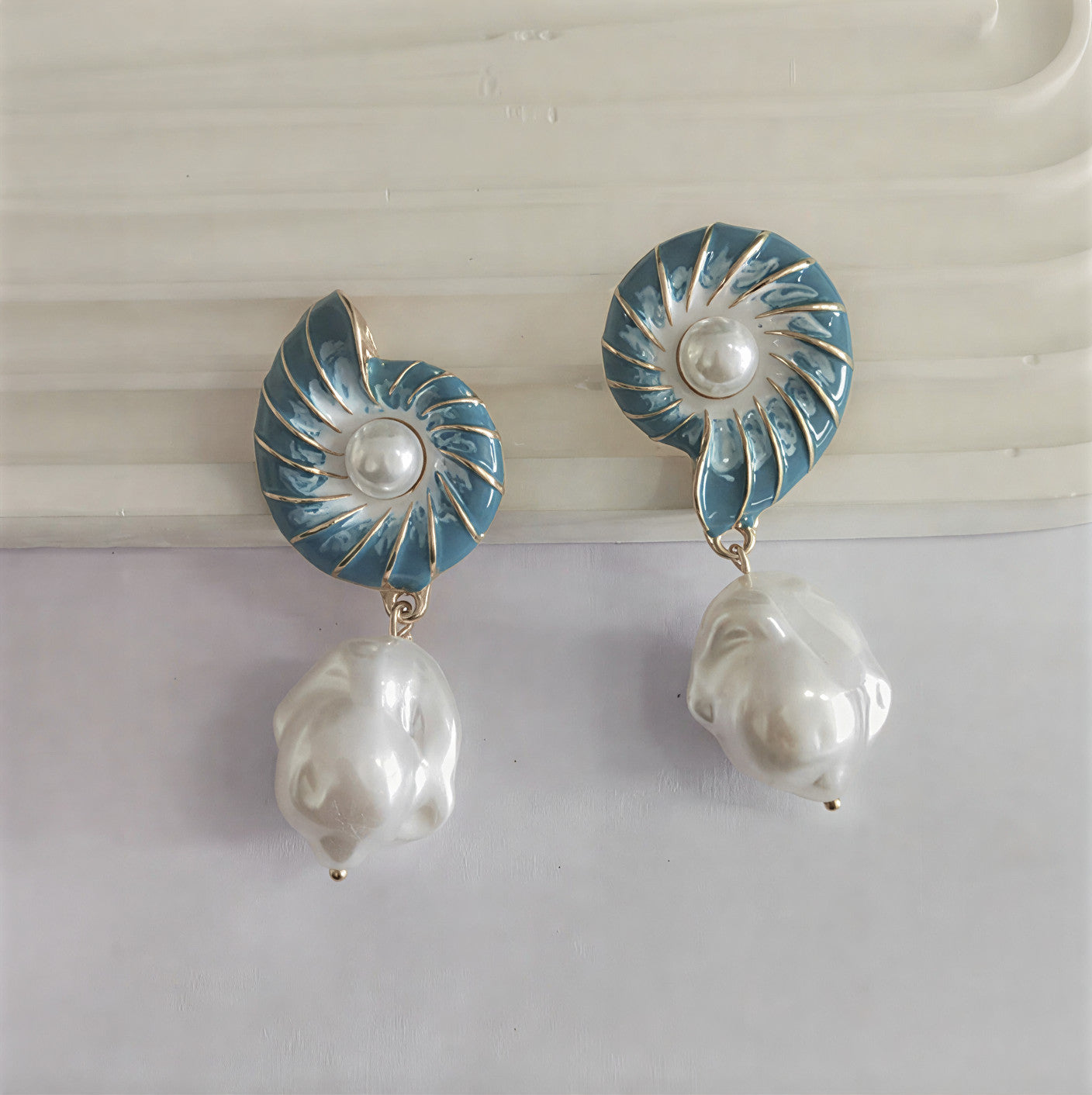Aretes de Concha y Perla