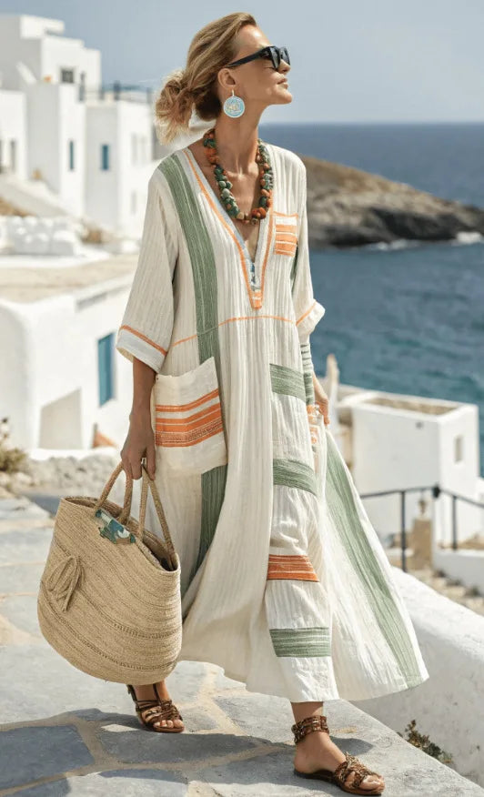 Vera™ Vestido Holgado Costero